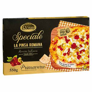 Pizza Primavera Congelada La Pinsa Romana Speciale Pastifício Rosin 550g