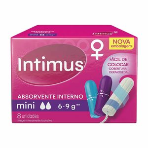 Absorvente Interno Intimus Mini com 8 unidades