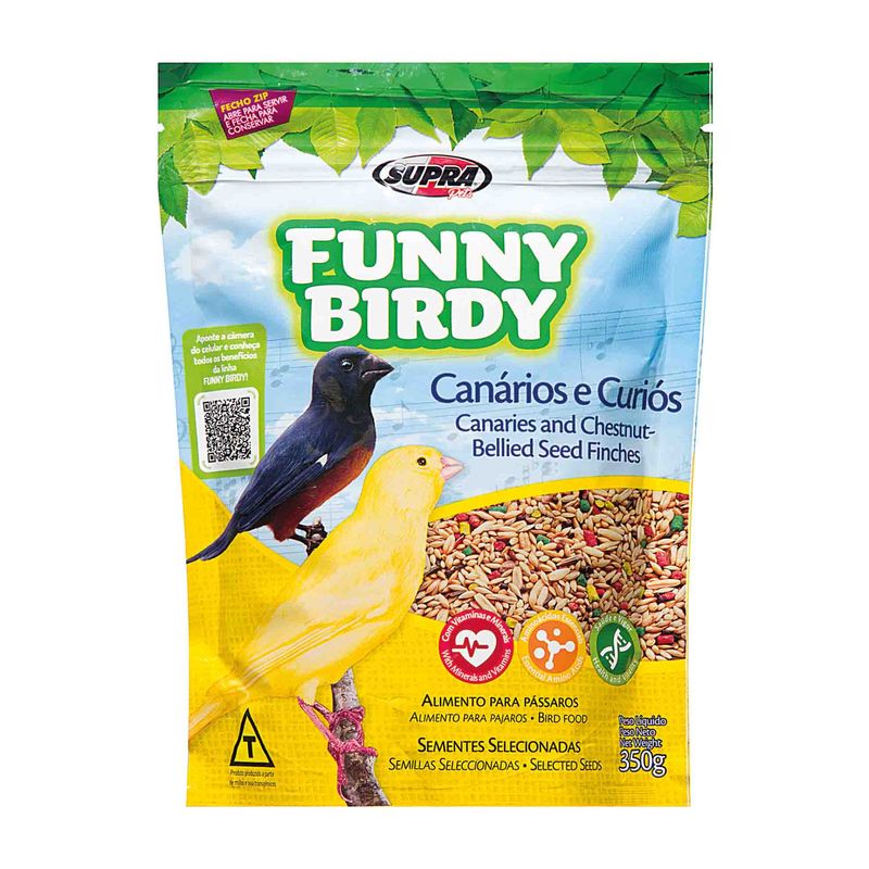 Racao-para-Passaros-Canarios-e-Curios-Funny-Birdy-Supra-350g-Zaffari-00