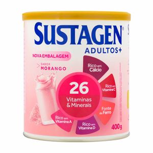 Complemento Alimentar de Morango Sustagen Adultos+ 400g