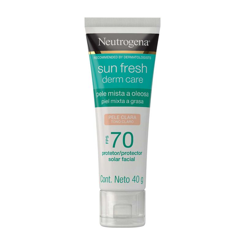 Protetor-Solar-Facial-Neutrogena-FPS70-Sun-Fresh-Derm-Care-Pele-Clara-Mista-a-Oleosa-40g-Zaffari-00