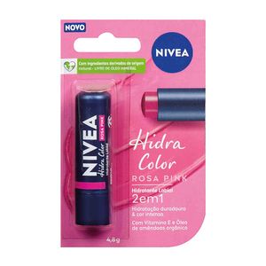 Hidratante Labial Nivea Hidra Color Rosa Pink 4,8g