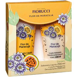 Kit Sabonete Líquido e Loção Corporal Fiorucci Flor de Maracujá 200ml