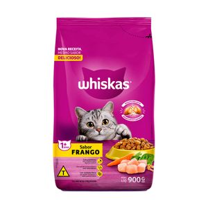 Ração para Gatos Whiskas Adultos Frango 900g