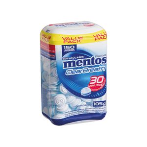 Pastilha ClearBreath Peppermint sem Açúcar Mentos 105g