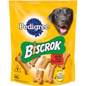 Biscoito para Cães Biscrok Pedigree Adultos Raças Grandes 500g