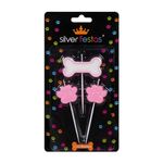 Vela-de-Aniversario-Patinhas-e-Ossinho-V139-Rosa-Silver-Festas-3-Pecas-Zaffari-00