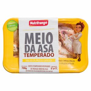 Meio da Asa de Frango Temperada Resfriada Nutrifrango 700g