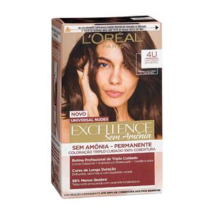 Tintura Excellence sem Amônia Castanho Universal 4U L'Oréal