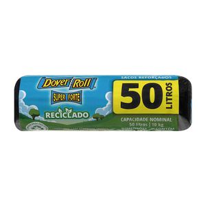 Sacos para Lixo em Rolo Preto Super Forte Reciclado Dover-Roll 50 Litros 20 unidades