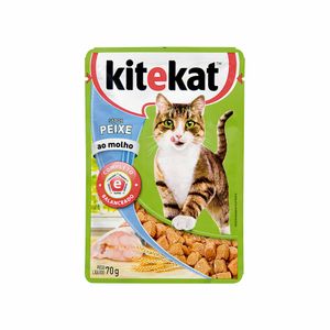 Ração Úmida para Gatos Kitekat Peixe ao Molho 70g