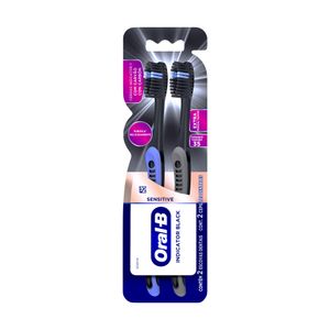 Conjunto com 2 Escovas Dentais Oral-B Indicator Black Extra Macia 35