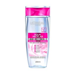 Água Micelar Solução de Limpeza Facial L'Oréal 5 em 1 200ml