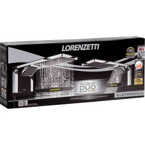 Chuveiro Eletrônico Acqua Duo Black Ultra Cromado Lorenzetti 7800W 220V