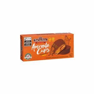 Doce de Paçoca Cremoso Coberto com Chocolate Meio Amargo Amendo Cups DaColônia 46g