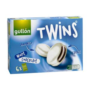 Biscoito Recheado com Cobertura de Chocolate Branco Twins Gullón 252g