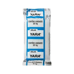 Vela Branca Yara 14g 8 unidades