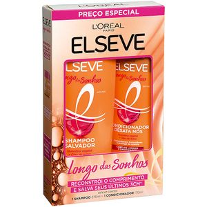 Conjunto Shampoo 375ml + Condicionador 170ml Elseve Longo dos Sonhos