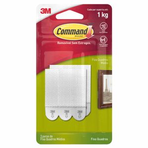 Adesivo Dupla Face Command 3M Fixa Quadros 3 pares