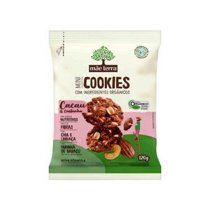 Mini Cookies de Cacau e Castanha Orgânico Mãe Terra 120g