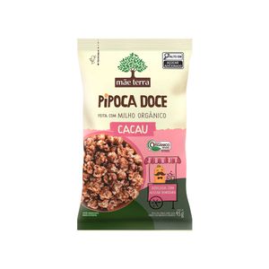 Pipoca Doce com Cacau Orgânica Nupoca Mãe Terra 45g