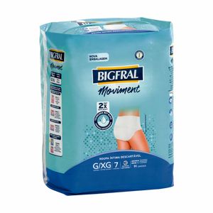 Roupa Íntima Descartável Moviment Unissex G/XG BigFral 7 unidades