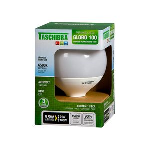 Lâmpada LED 9,5W 800 Lumens Globo Branca Taschibra