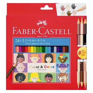 Lápis de Cor EcoLápis Caras & Cores 27 cores 120124CC Faber-Castell