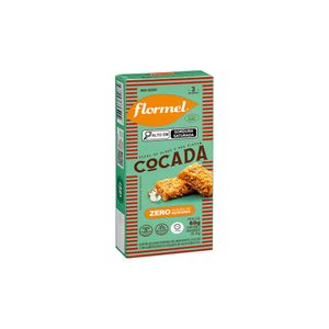 Barra de Cocada Zero Açúcar Flormel 60g com 3 unidades