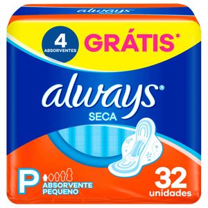 Absorvente Always com Abas Super Proteção Seca com 32 unidades