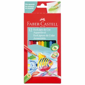 Lápis de Cor EcoLápis Aquarelável 12 cores 120212G Faber-Castell