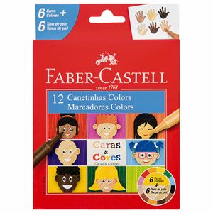 Canetinhas Hidrográficas Caras & Cores 15.0112CCZF Faber-Castell 12 unidades