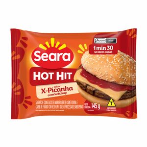 Hambúrguer X-Picanha com Ketchup Hot Hit Congelado Seara 145g