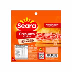 Presunto Cozido Fatiado Seara 180g