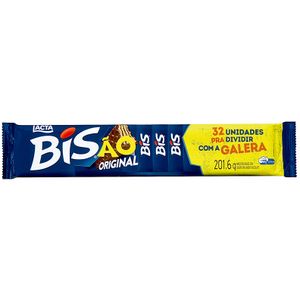 Chocolate Bisão ao Leite Lacta 32 unidades 201,6g