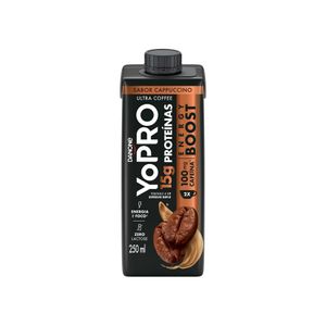 Bebida Láctea Cappuccino Zero Lactose 15g Proteínas YoPRO Danone 250ml