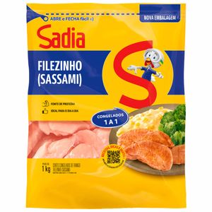 Filezinho de Frango Sassami Congelado IQF Sadia 1kg