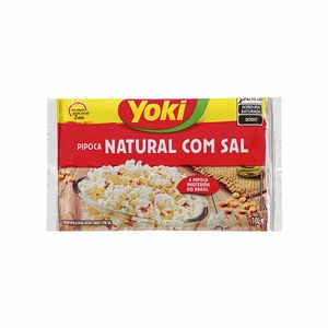 Pipoca para Micro-ondas Natural com Sal Yoki 100g