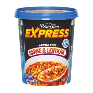 Arroz com Carne & Lentilha Express Prato Fino 80g