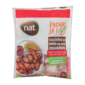 Coxinha e Meio da Asa de Frango Congelado Assado Levemente apimentados Nat 400g