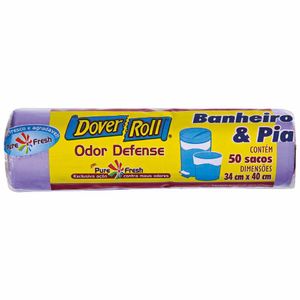Sacos para Lixo em Rolo Lilás Odor Defense Dover-Roll 50 unidades