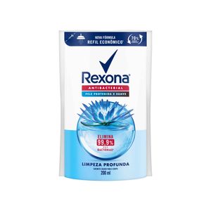 Sabonete Líquido Rexona Antibacterial Limpeza Profunda Refil 200ml