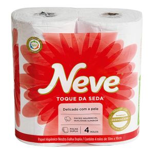 Papel Higiênico Folha Dupla Neve 4 Rolos 30m