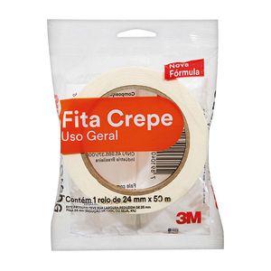 Fita Crepe Branca 3M 24mmx50m