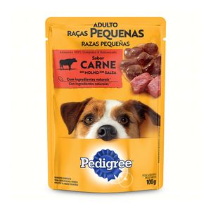 Ração Úmida para Cães Pedigree Adultos Raças Pequenas Carne 100g