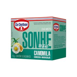 Chá Misto Sonhe Mais Camomila, Cidreira e Maracujá Dr.Oetker 10 sachês