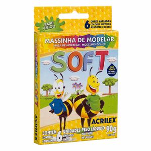 Massa de Modelar Soft com 6 Cores Acrilex 90g