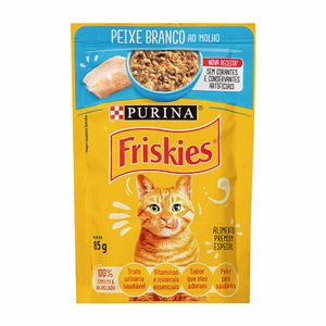 Ração Úmida para Gatos Friskies Purina Peixe Branco Sachê 85g