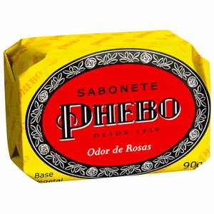 Sabonete em Barra Glicerina Phebo Odor de Rosas Base Vegetal 90g