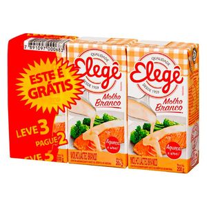 Conjunto com 3 Molhos Brancos Elegê 200g